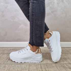 Skechers gumis fűzős lány cipő